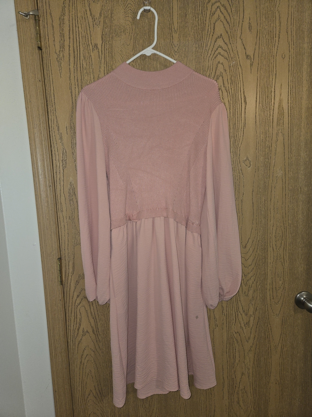 Cato Blush Long Sleeve Midi Dress